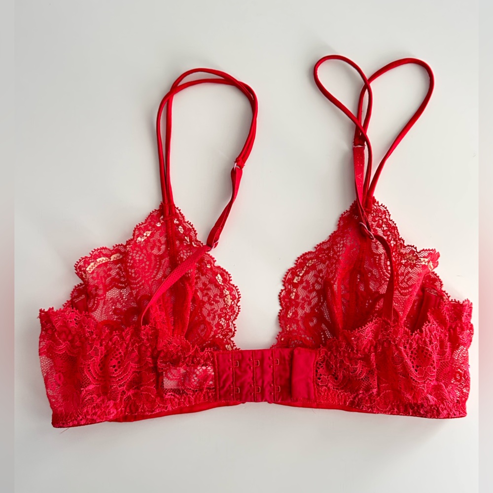 LA Perla Elegant Red Lace Bralette - Picture 9 of 12